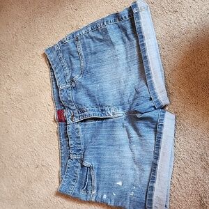 Stretchy jean shorts